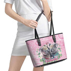 Australia Koala Valentine's Day Leather Tote Bag Koalified To Be Your Valentine