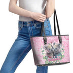Australia Koala Valentine's Day Leather Tote Bag Koalified To Be Your Valentine