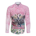 Australia Koala Valentine's Day Long Sleeve Button Shirt Koalified To Be Your Valentine