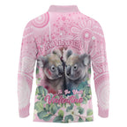 Australia Koala Valentine's Day Long Sleeve Polo Shirt Koalified To Be Your Valentine