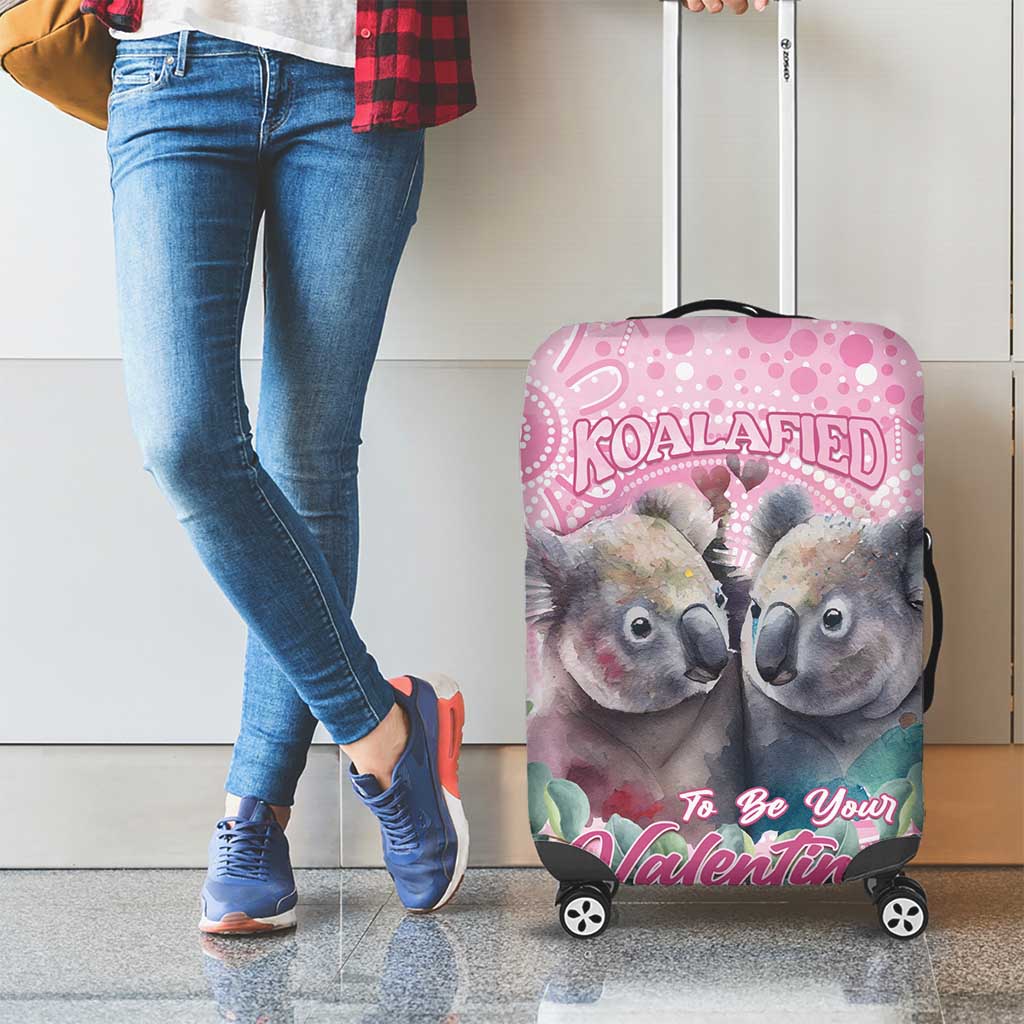 Australia Koala Valentine's Day Luggage Cover Koalified To Be Your Valentine