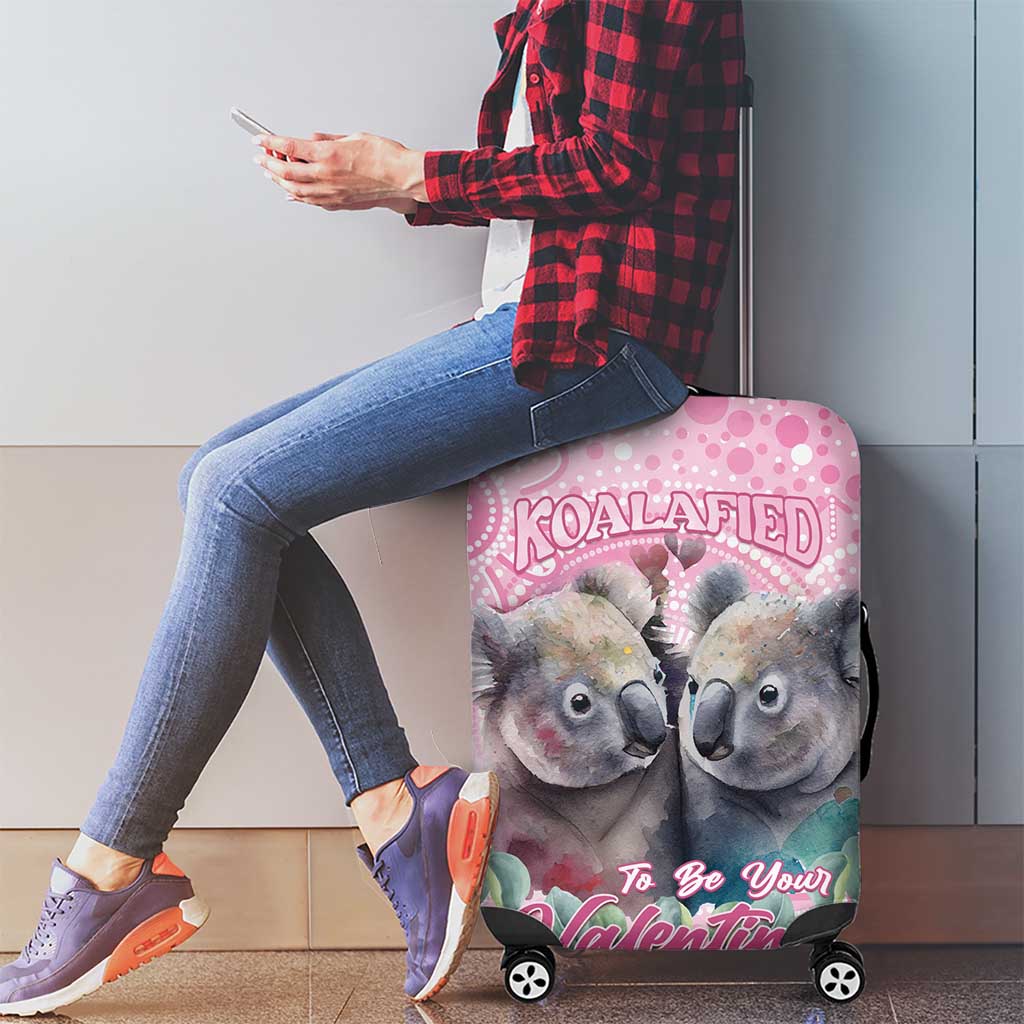 Australia Koala Valentine's Day Luggage Cover Koalified To Be Your Valentine