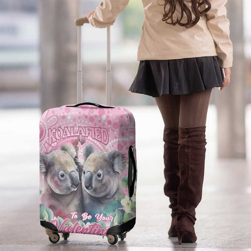 Australia Koala Valentine's Day Luggage Cover Koalified To Be Your Valentine