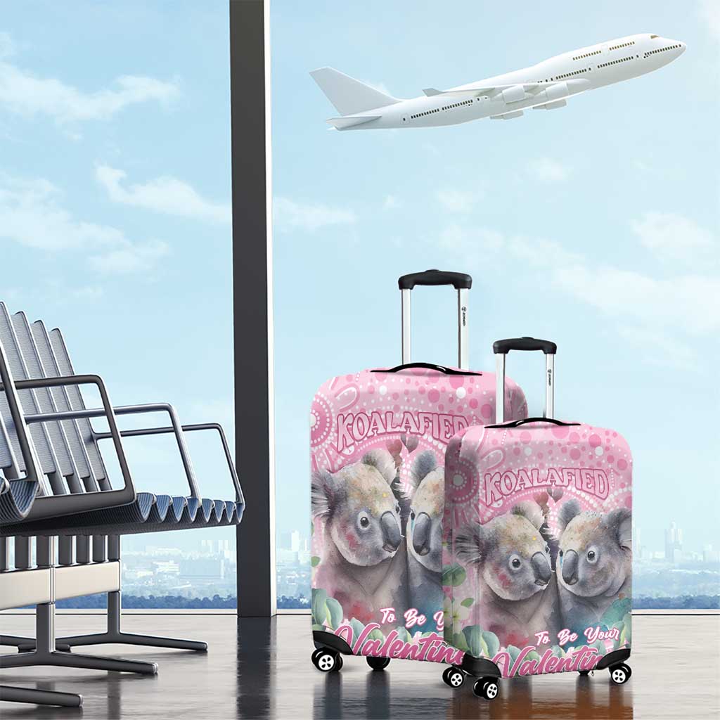 Australia Koala Valentine's Day Luggage Cover Koalified To Be Your Valentine