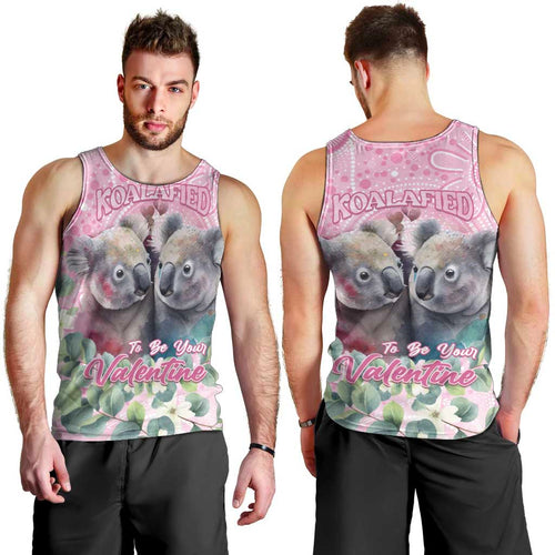 Australia Koala Valentine's Day Men Tank Top Koalified To Be Your Valentine