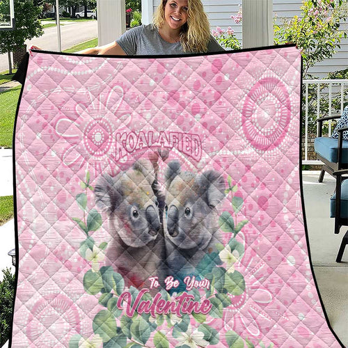 Australia Koala Valentine's Day Quilt Koalified To Be Your Valentine
