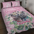 Australia Koala Valentine's Day Quilt Bed Set Koalified To Be Your Valentine