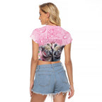 Australia Koala Valentine's Day Raglan Cropped T Shirt Koalified To Be Your Valentine