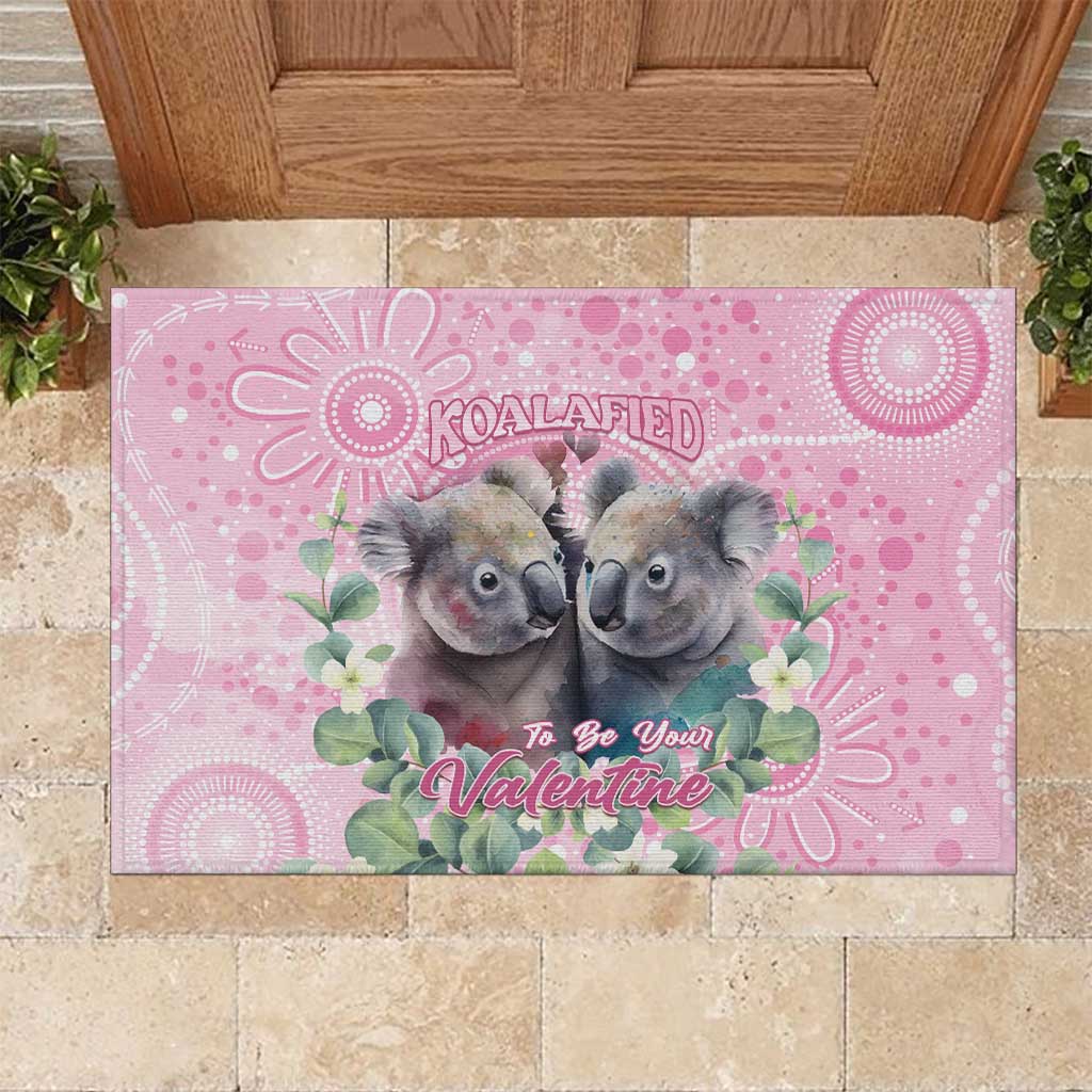 Australia Koala Valentine's Day Rubber Doormat Koalified To Be Your Valentine