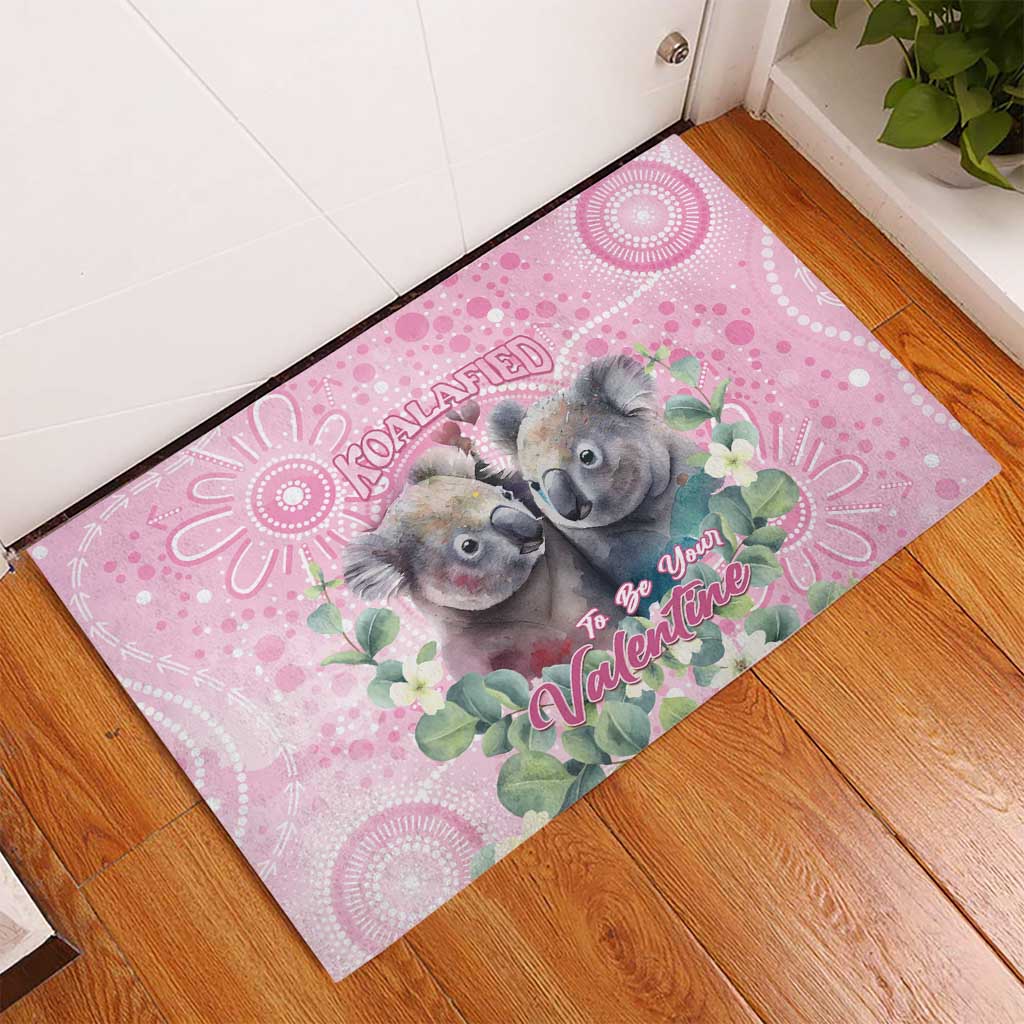 Australia Koala Valentine's Day Rubber Doormat Koalified To Be Your Valentine