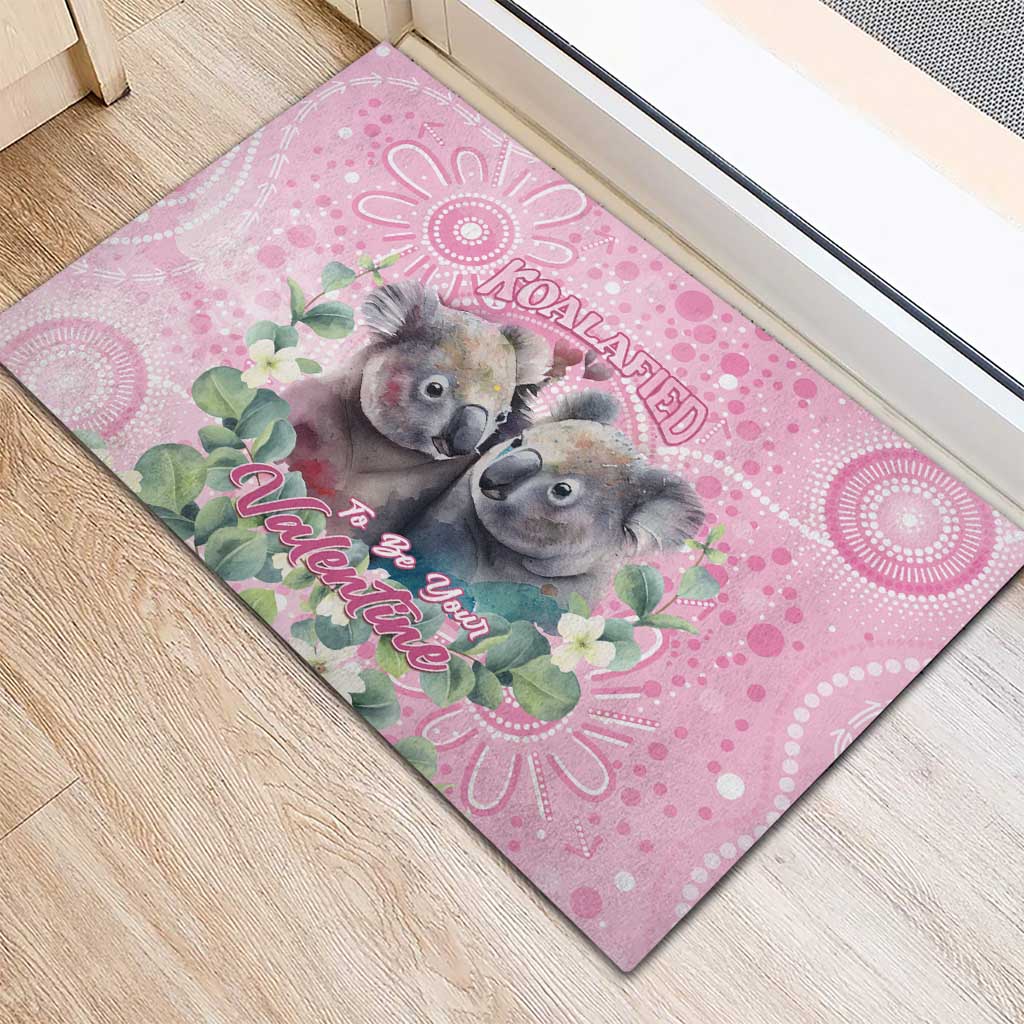 Australia Koala Valentine's Day Rubber Doormat Koalified To Be Your Valentine
