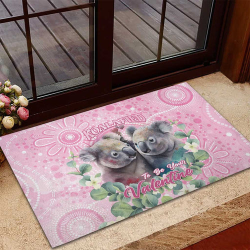 Australia Koala Valentine's Day Rubber Doormat Koalified To Be Your Valentine
