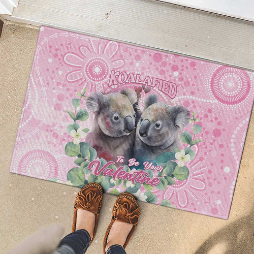 Australia Koala Valentine's Day Rubber Doormat Koalified To Be Your Valentine