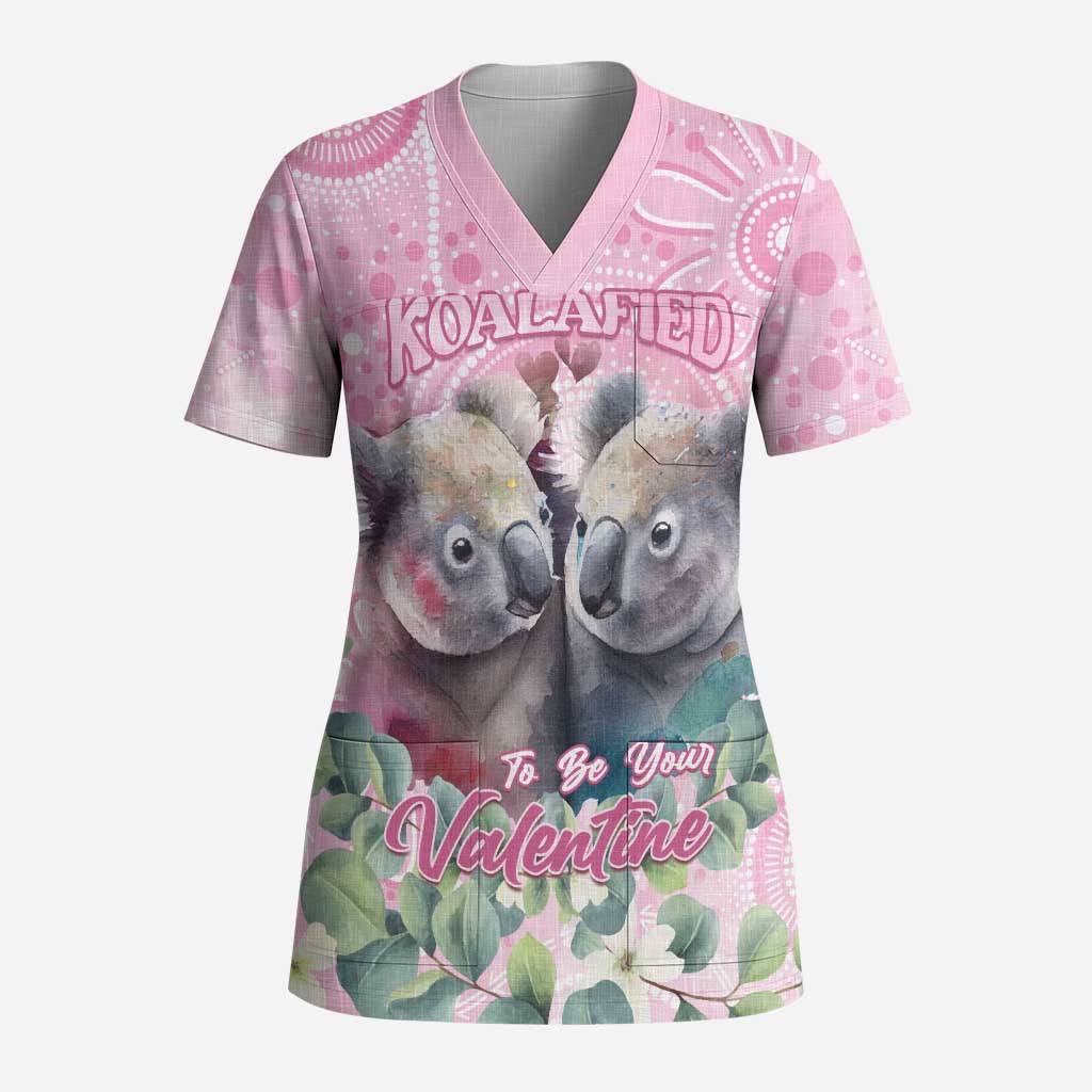 Australia Koala Valentine's Day Scrub Top Koalified To Be Your Valentine - Aussie Hoodie