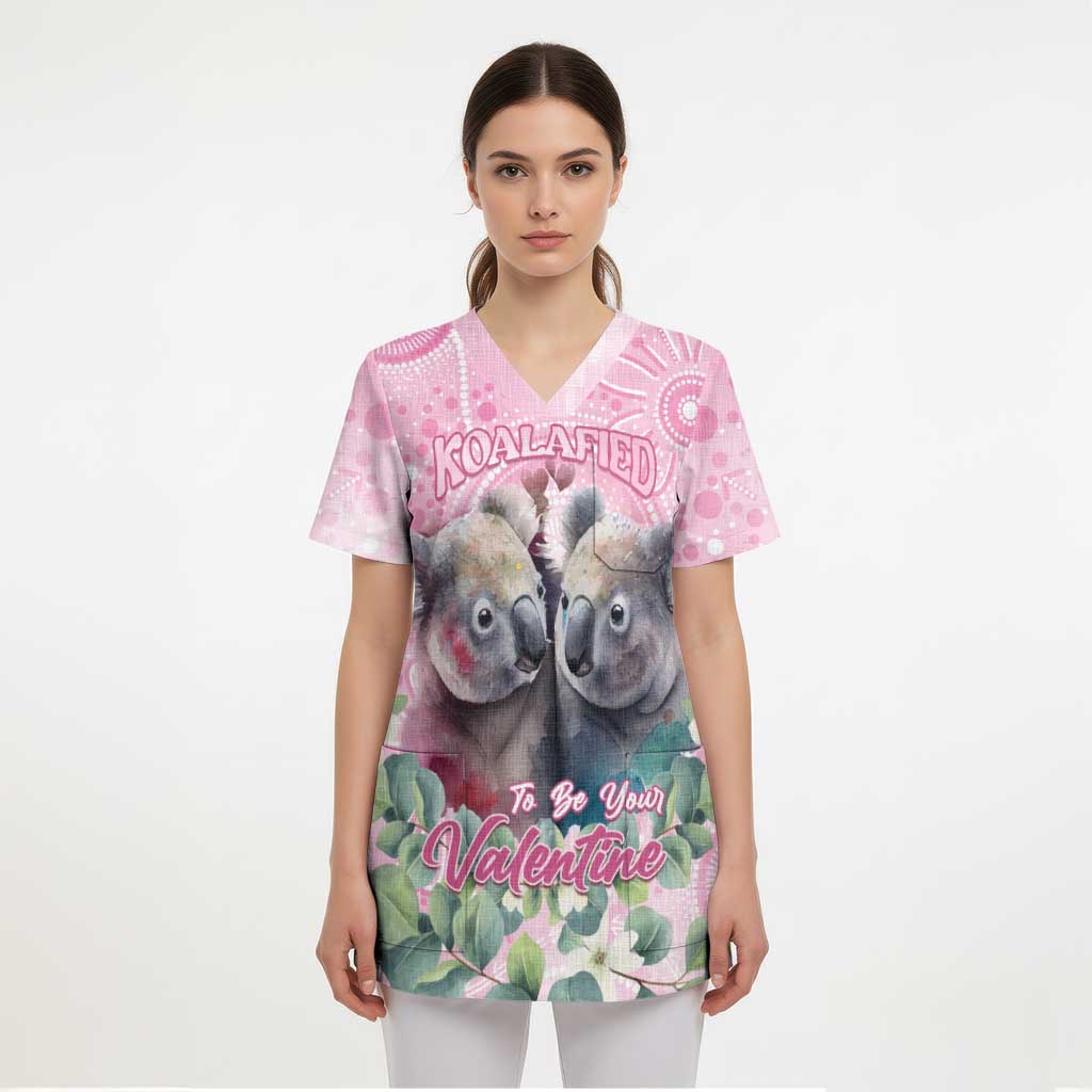 Australia Koala Valentine's Day Scrub Top Koalified To Be Your Valentine - Aussie Hoodie