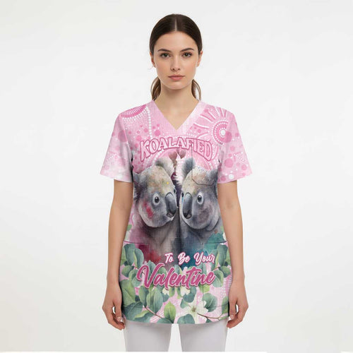 Australia Koala Valentine's Day Scrub Top Koalified To Be Your Valentine - Aussie Hoodie