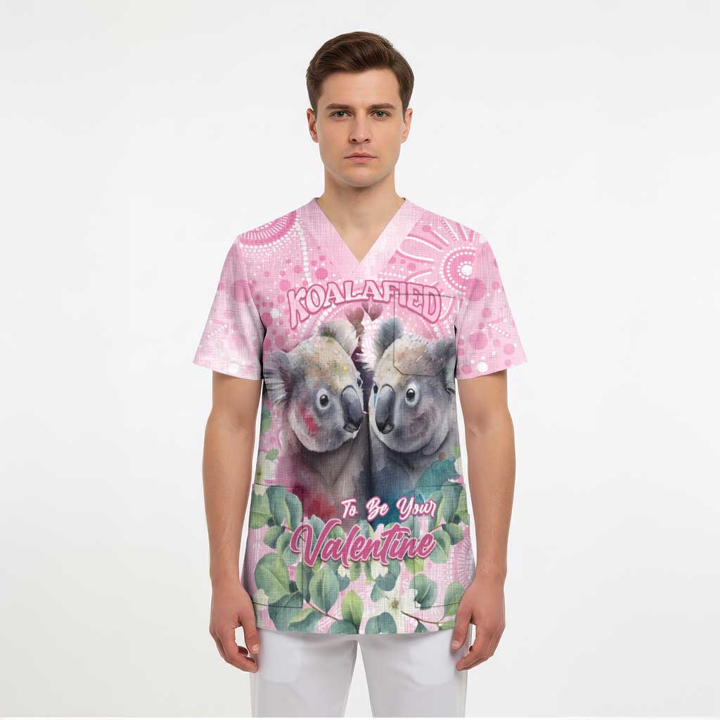 Australia Koala Valentine's Day Scrub Top Koalified To Be Your Valentine - Aussie Hoodie