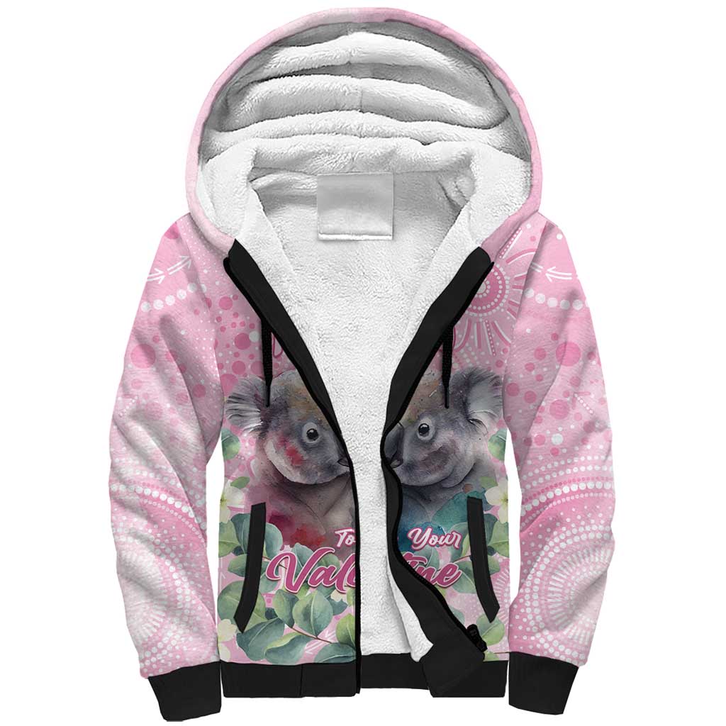 Australia Koala Valentine's Day Sherpa Hoodie Koalified To Be Your Valentine