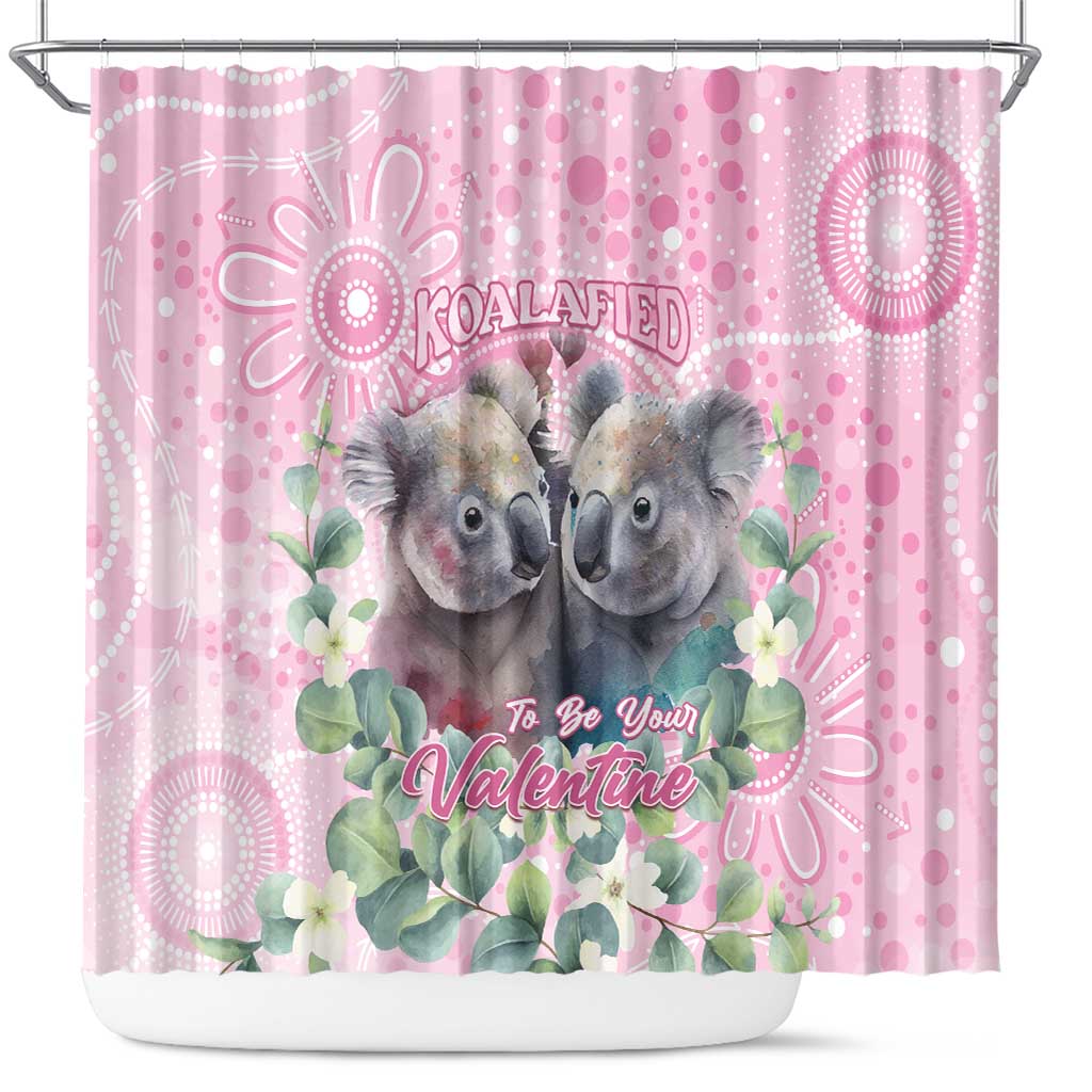 Australia Koala Valentine's Day Shower Curtain Koalified To Be Your Valentine