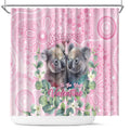 Australia Koala Valentine's Day Shower Curtain Koalified To Be Your Valentine