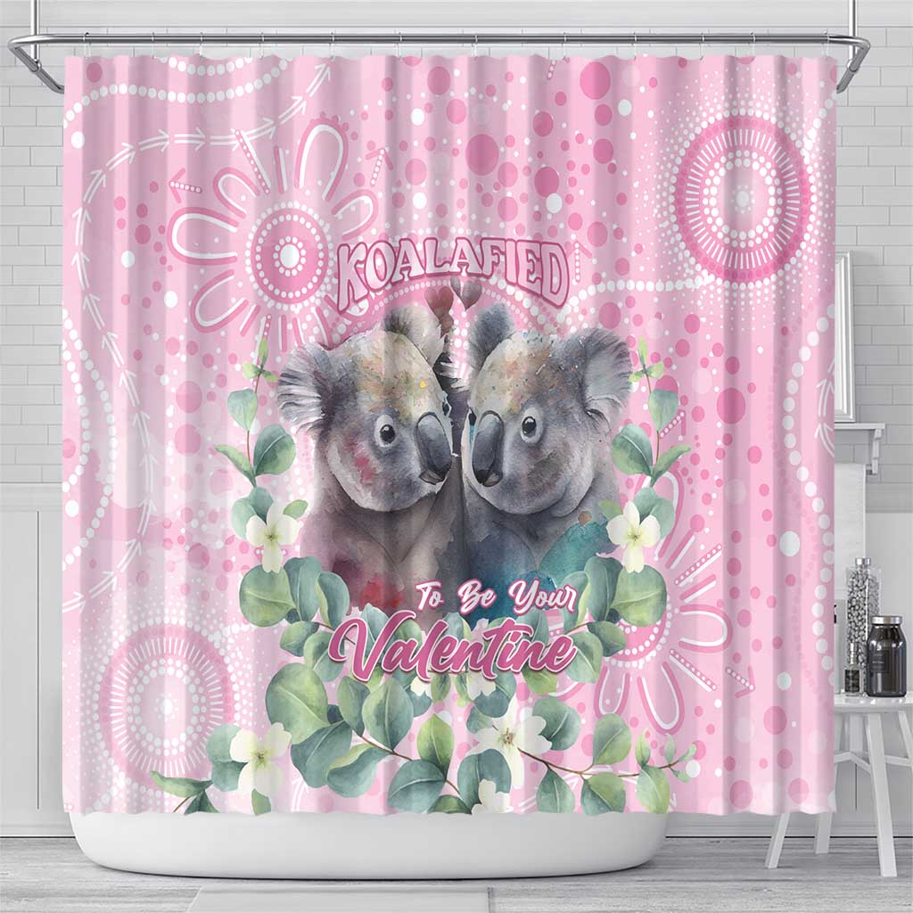 Australia Koala Valentine's Day Shower Curtain Koalified To Be Your Valentine