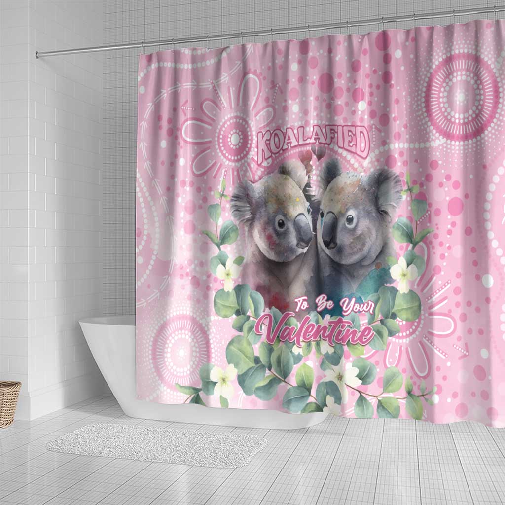 Australia Koala Valentine's Day Shower Curtain Koalified To Be Your Valentine