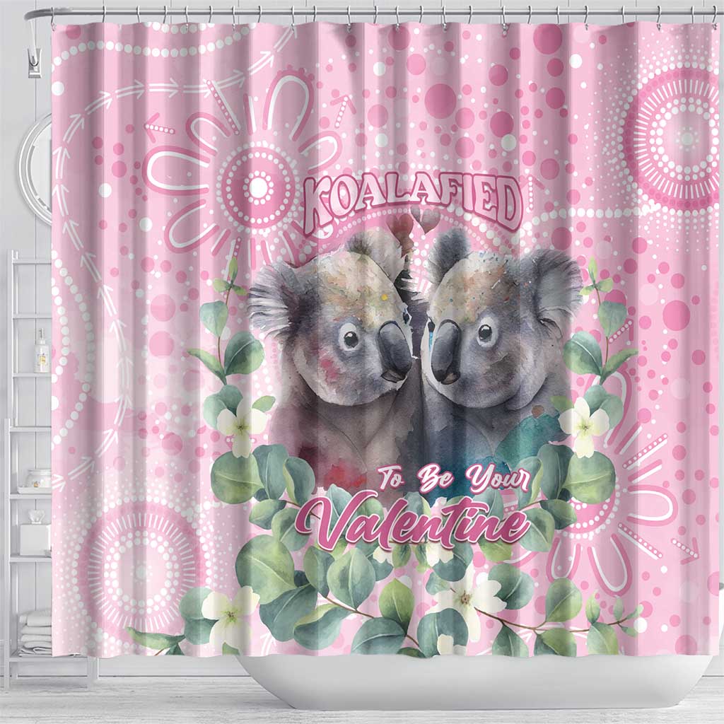 Australia Koala Valentine's Day Shower Curtain Koalified To Be Your Valentine