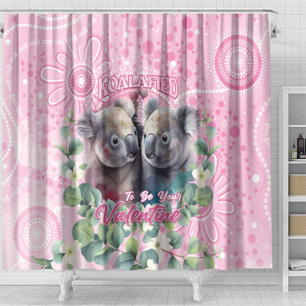 Australia Koala Valentine's Day Shower Curtain Koalified To Be Your Valentine