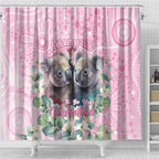 Australia Koala Valentine's Day Shower Curtain Koalified To Be Your Valentine
