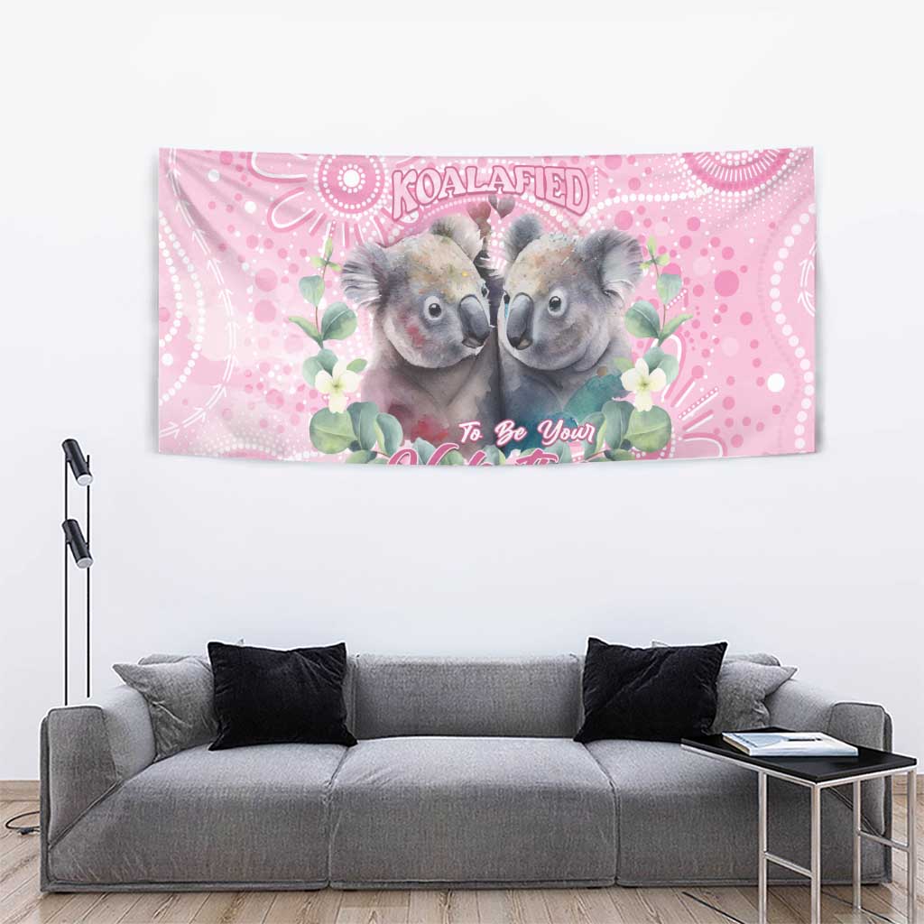 Australia Koala Valentine's Day Tapestry Koalified To Be Your Valentine