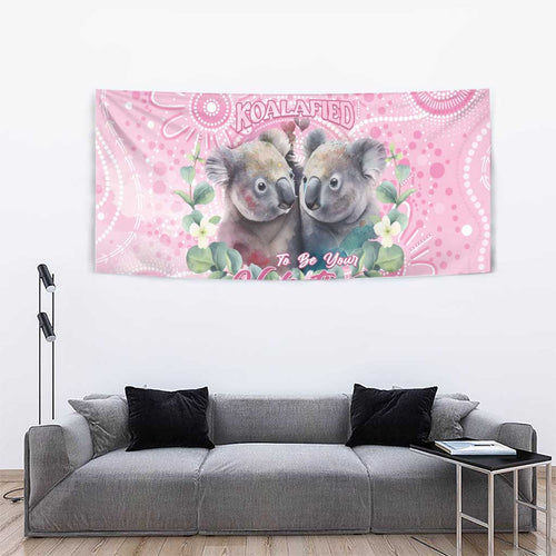 Australia Koala Valentine's Day Tapestry Koalified To Be Your Valentine