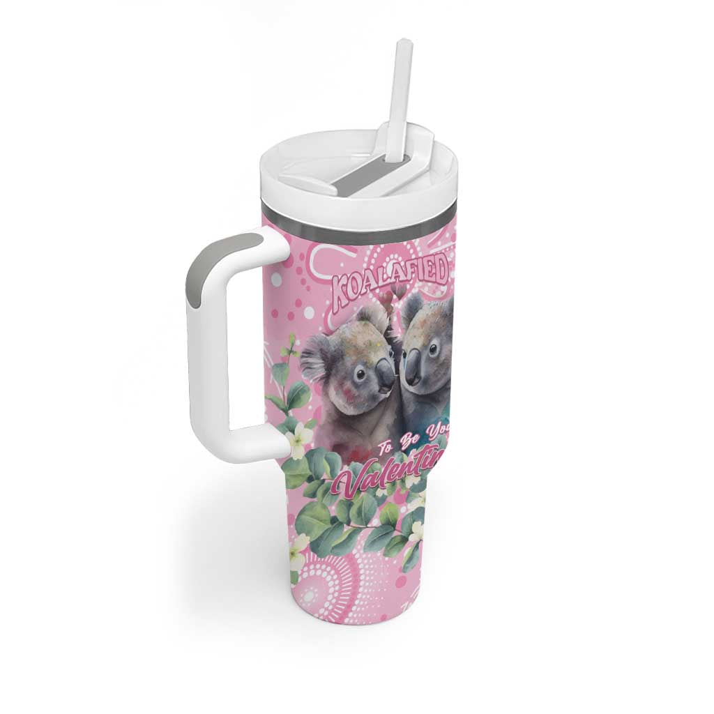 Australia Koala Valentine's Day Tumbler With Handle Koalified To Be Your Valentine