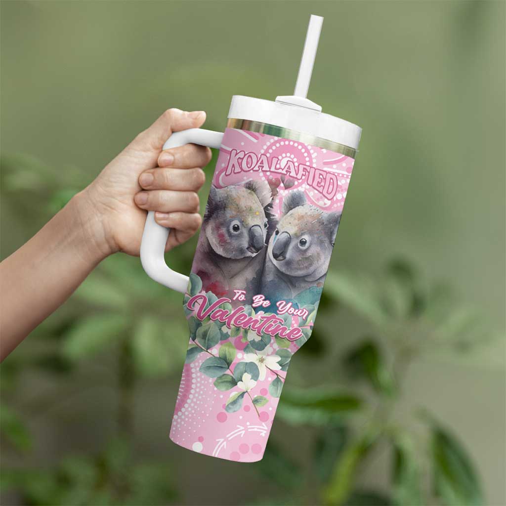 Australia Koala Valentine's Day Tumbler With Handle Koalified To Be Your Valentine