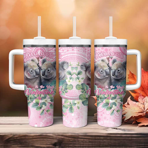 Australia Koala Valentine's Day Tumbler With Handle Koalified To Be Your Valentine