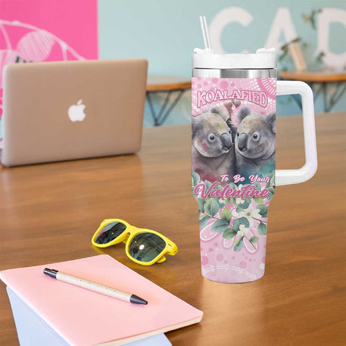 Australia Koala Valentine's Day Tumbler With Handle Koalified To Be Your Valentine