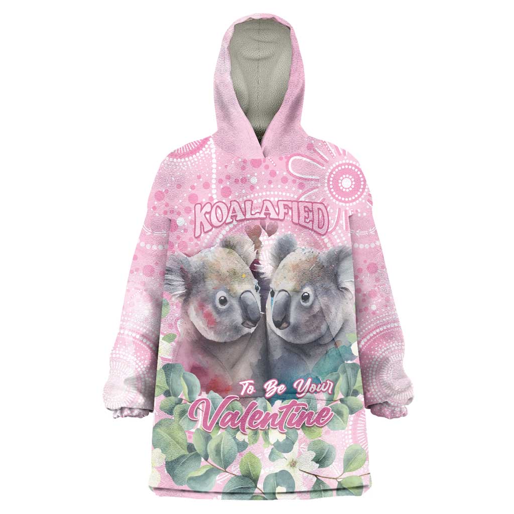 Australia Koala Valentine's Day Wearable Blanket Hoodie Koalified To Be Your Valentine