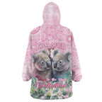 Australia Koala Valentine's Day Wearable Blanket Hoodie Koalified To Be Your Valentine