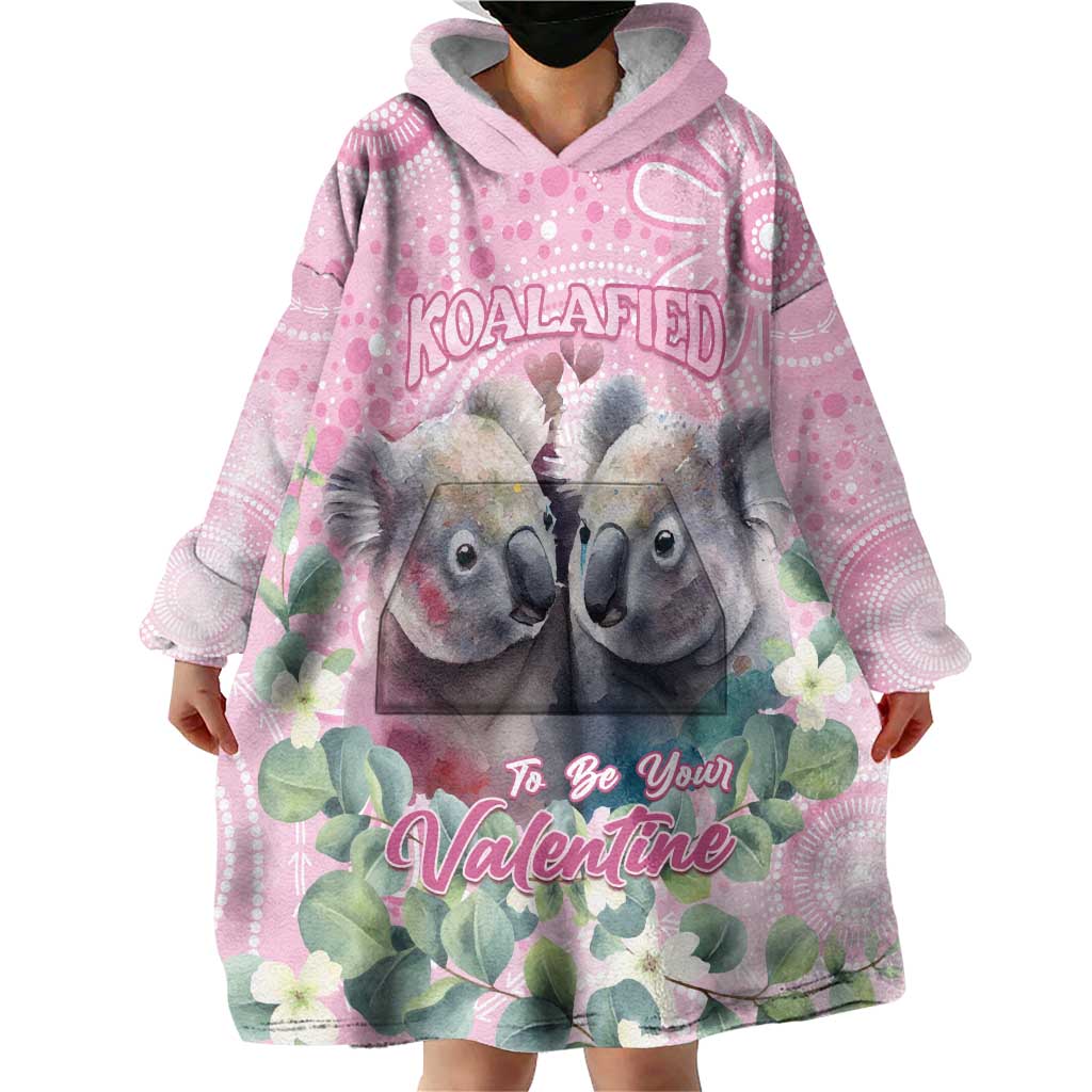 Australia Koala Valentine's Day Wearable Blanket Hoodie Koalified To Be Your Valentine