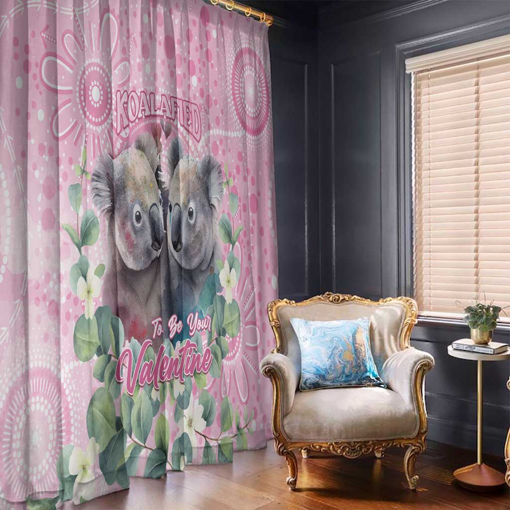 Australia Koala Valentine's Day Window Curtain Koalified To Be Your Valentine