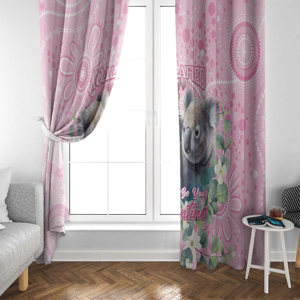 Australia Koala Valentine's Day Window Curtain Koalified To Be Your Valentine