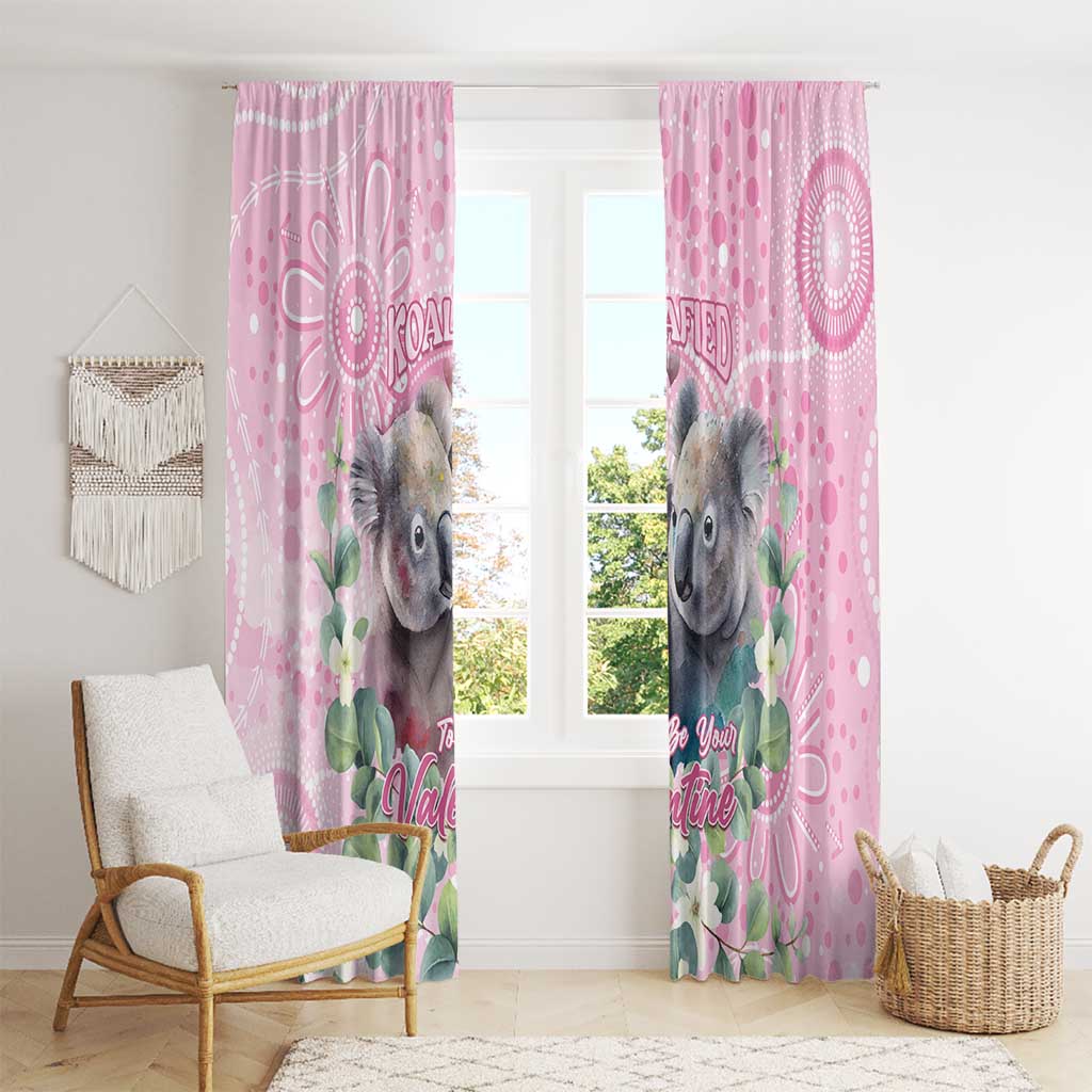 Australia Koala Valentine's Day Window Curtain Koalified To Be Your Valentine