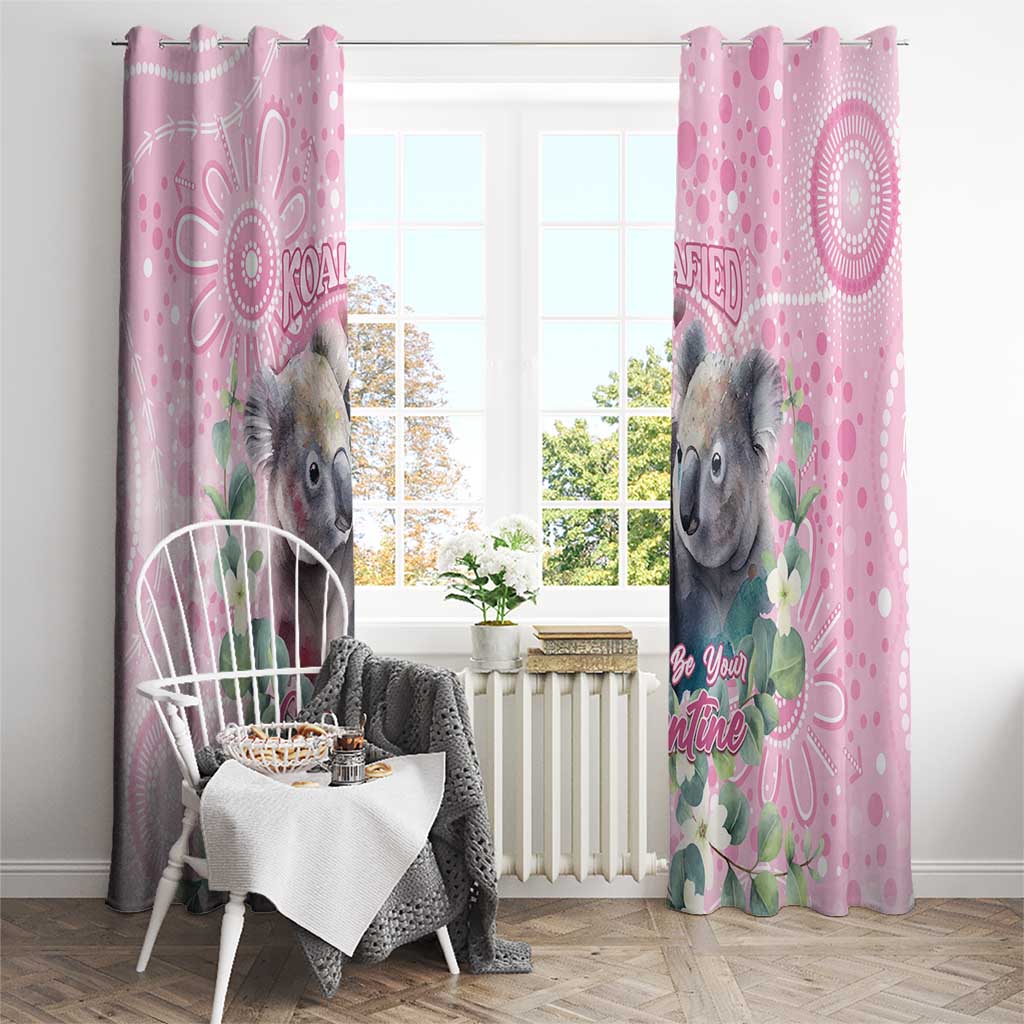 Australia Koala Valentine's Day Window Curtain Koalified To Be Your Valentine