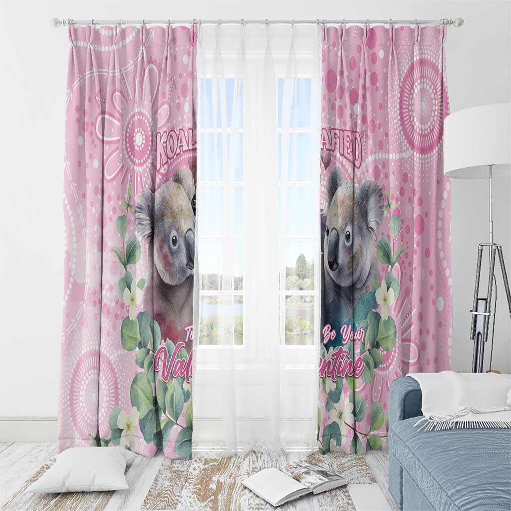 Australia Koala Valentine's Day Window Curtain Koalified To Be Your Valentine