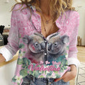 Australia Koala Valentine's Day Women Casual Shirt Koalified To Be Your Valentine