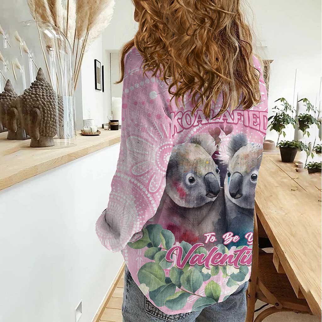 Australia Koala Valentine's Day Women Casual Shirt Koalified To Be Your Valentine