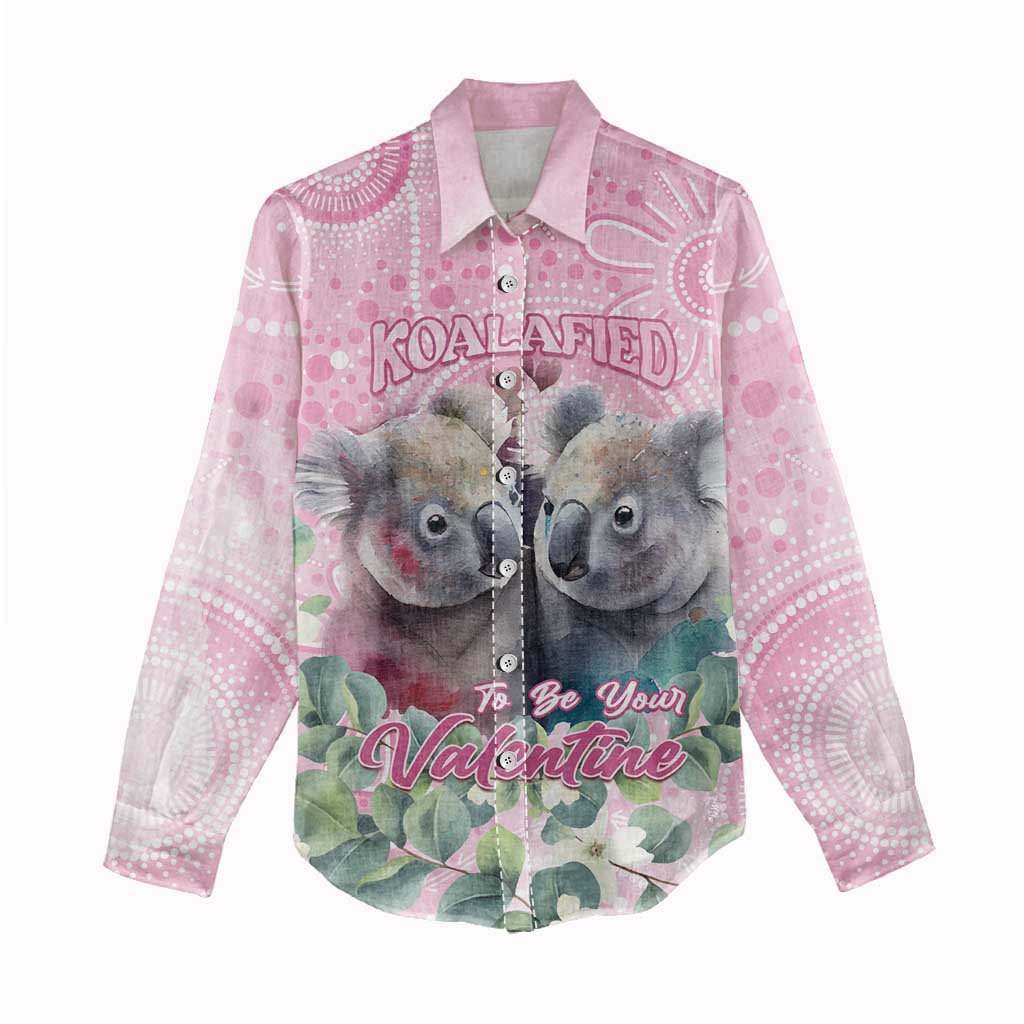 Australia Koala Valentine's Day Women Casual Shirt Koalified To Be Your Valentine