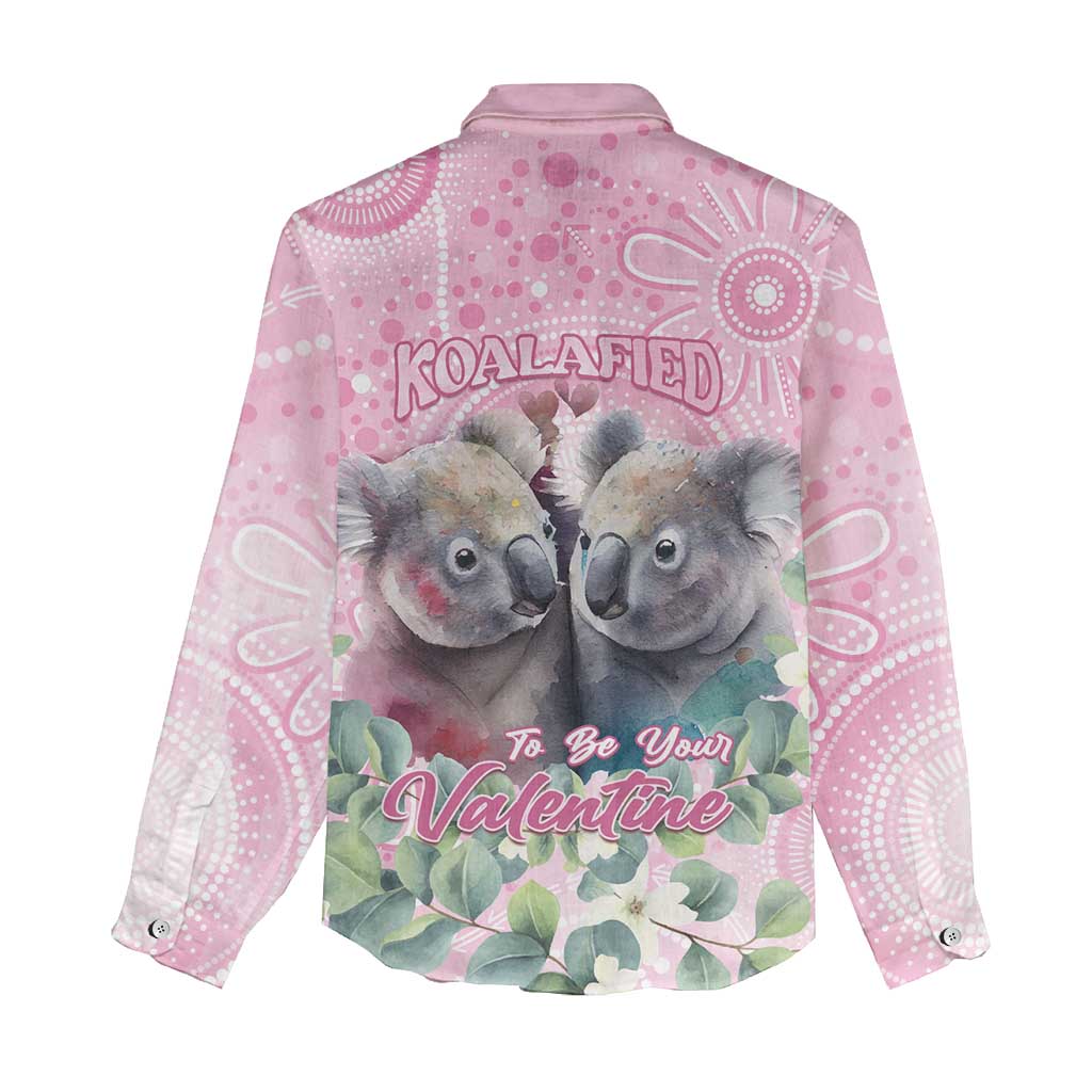 Australia Koala Valentine's Day Women Casual Shirt Koalified To Be Your Valentine