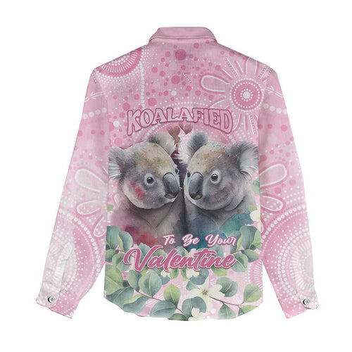 Australia Koala Valentine's Day Women Casual Shirt Koalified To Be Your Valentine