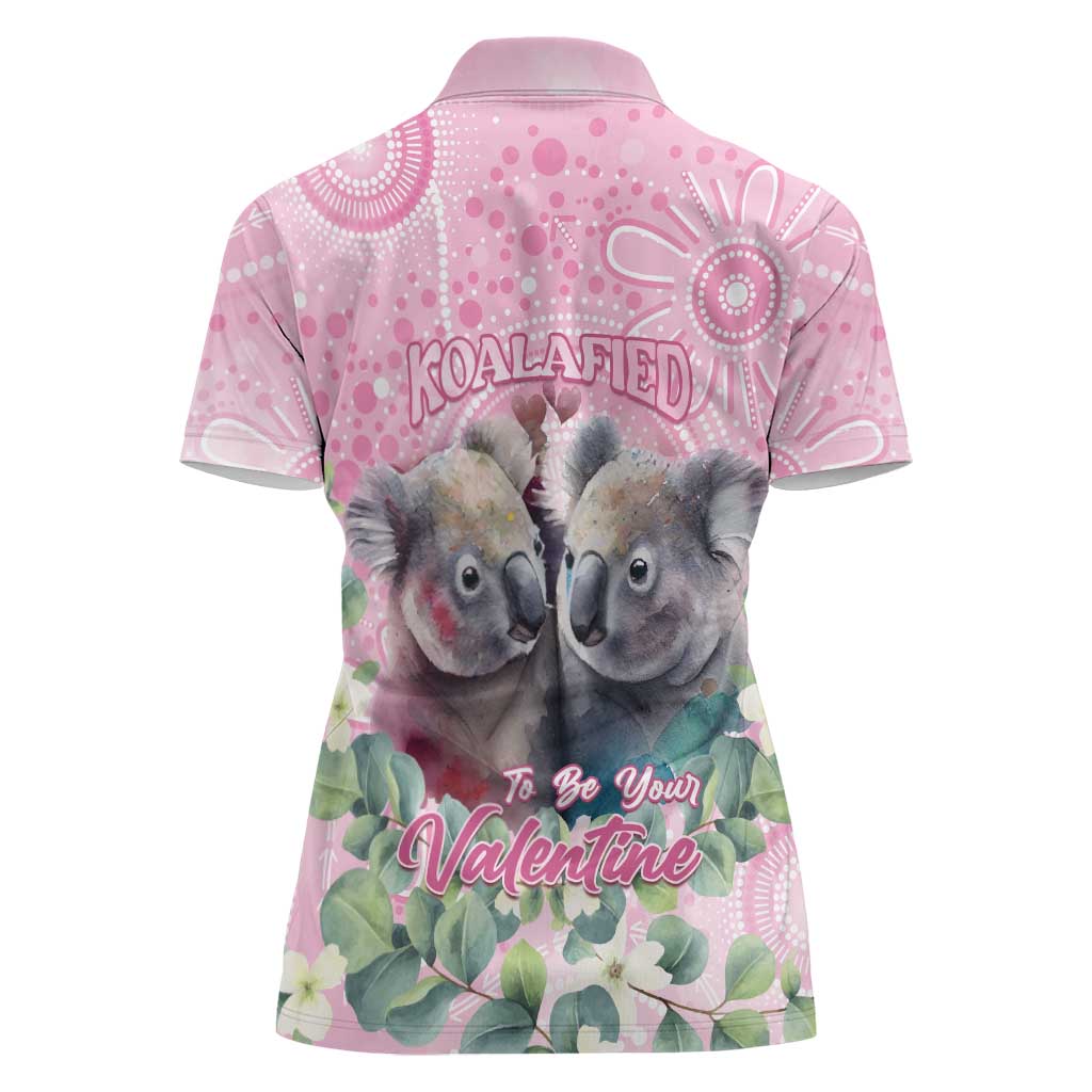 Australia Koala Valentine's Day Women Polo Shirt Koalified To Be Your Valentine