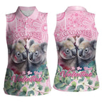 Australia Koala Valentine's Day Women Sleeveless Polo Shirt Koalified To Be Your Valentine